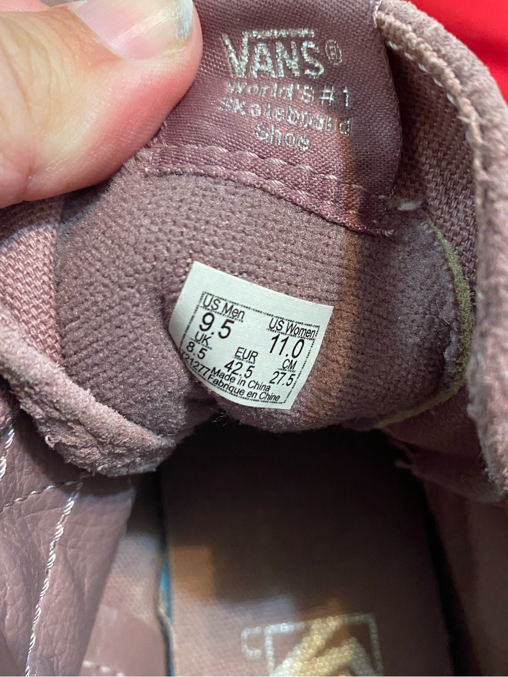 Vans Mauve High-Top Sneakers with Textured Snake men 9.5 women 11 skate alt punk - Picture 9 of 9